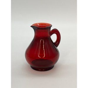 Vintage Avon Ruby Red Glass Pitcher 4 oz.